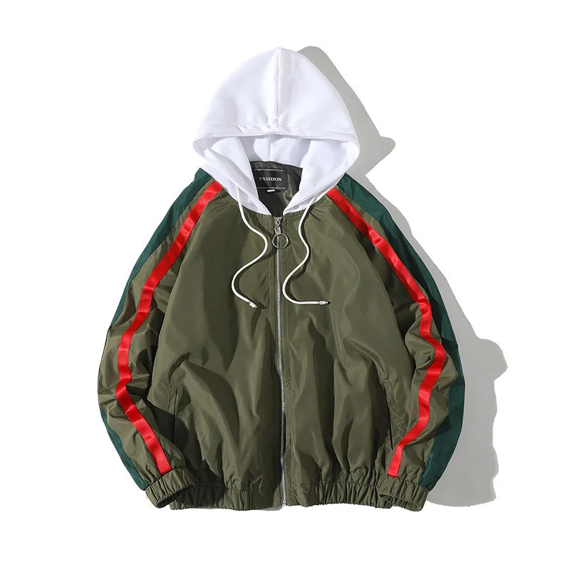 Quality Man Coats Windbreaker Hooded Jackets Coat Men WOMEN Oversize Hip Hop Brand Tracksuit Jacket Fashion Casual Streetwear |