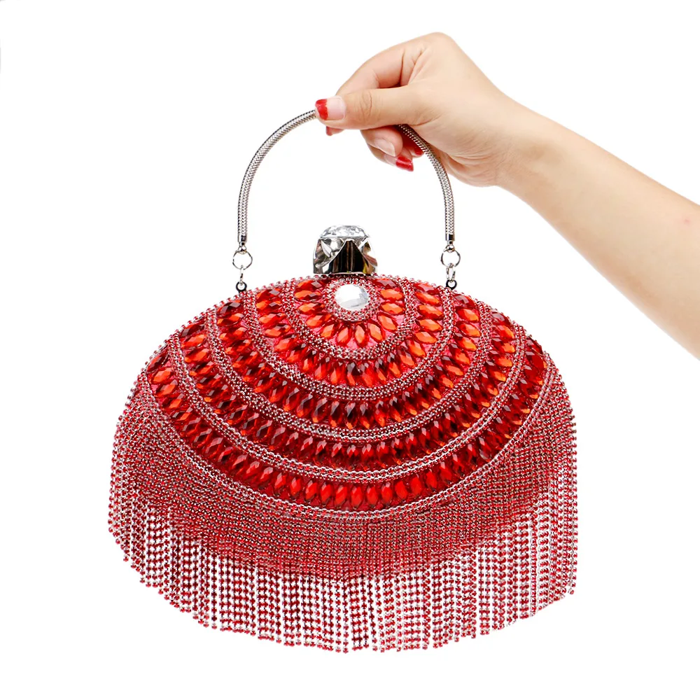 Европейская и американская Роскошная обеденная сумка с кисточками женские