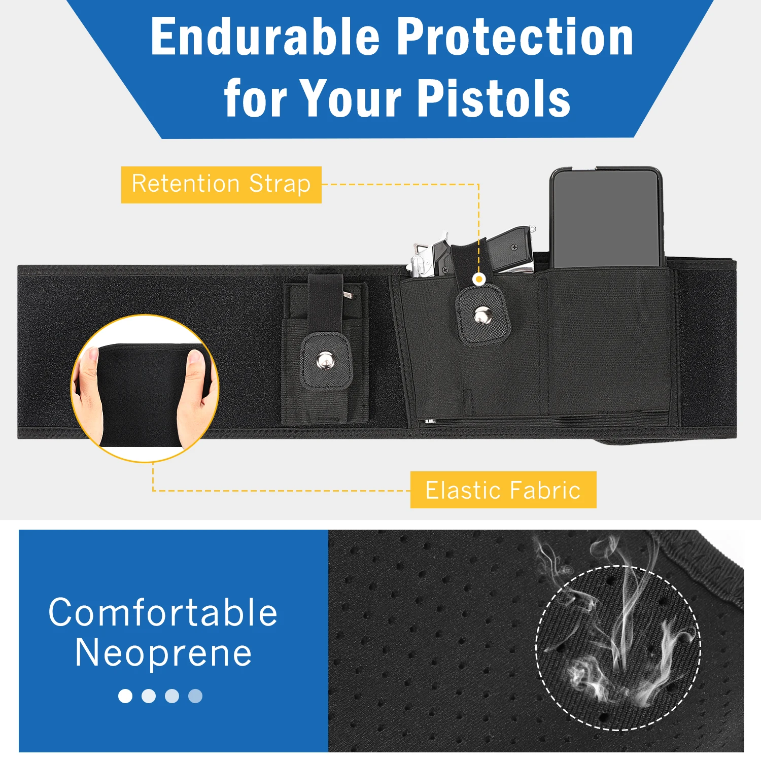 Кобура для пистолета пояс скрытого ношения поясной ремень держатель сумка