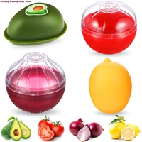 4 pcs fruit vegetable shaped savers storage box onionlemonshaped savers