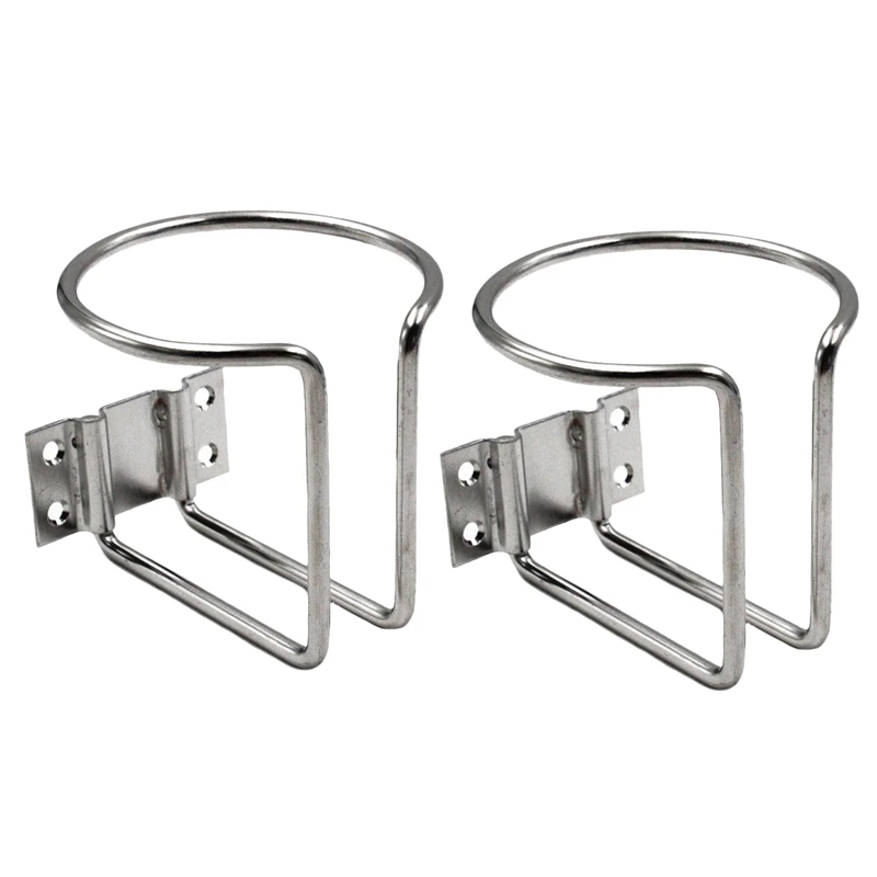 

2Pcs Stainless Steel Car Boat Ring Cup Drink Holder Bottle Stand for Marine Yacht Truck RV Camper