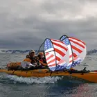 Флаг США, складное прозрачное окно, ветровой Парус Для Каяка, каноэ, надувной лодки