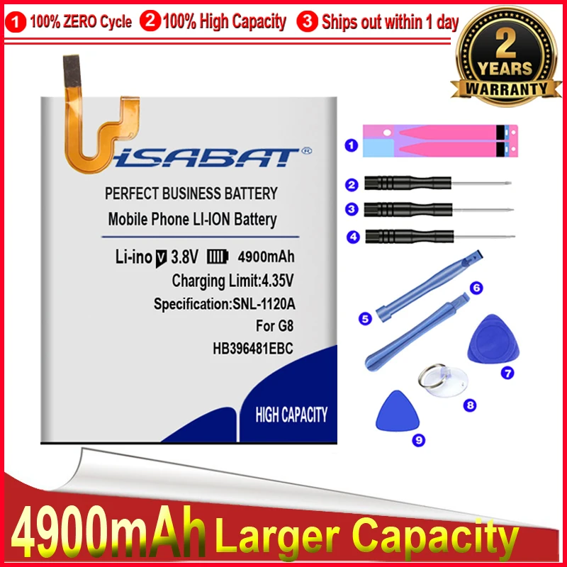Аккумулятор HSABAT 4900 мАч HB396481EBC оригинальный для Huawei ASCEND G7 PLUS HONOR 5X G8 G8X RIO L03