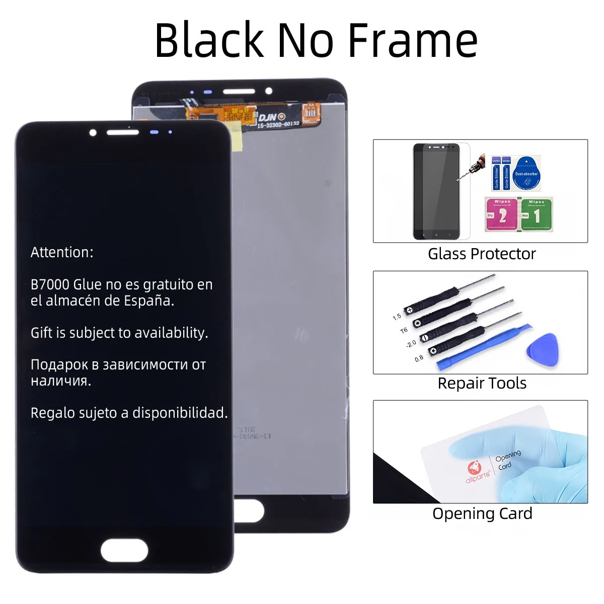 Дисплей для Meizu U20 в сборе с тачскрином на рамке 5.5'' черный белый - Цвет: No Frame Black