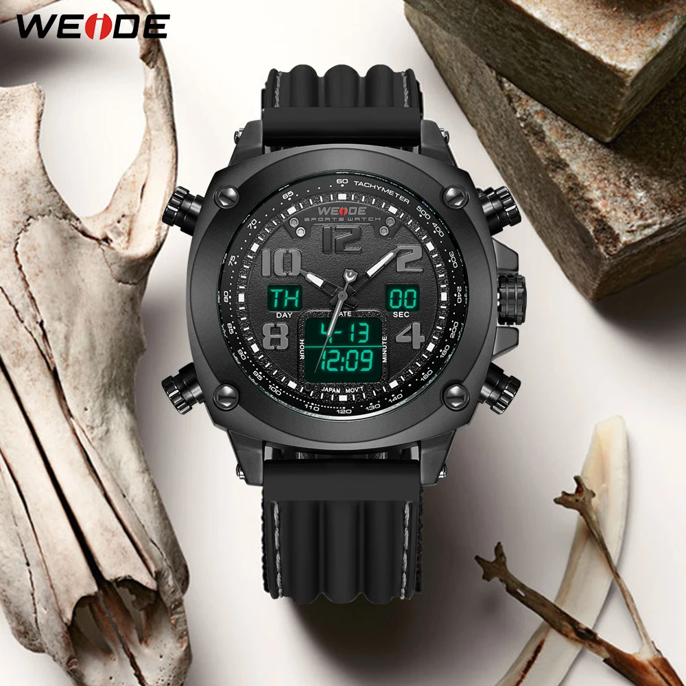 Relogio masculino WEIDE Модные повседневные мужские с двумя часовыми поясами ретранслятор