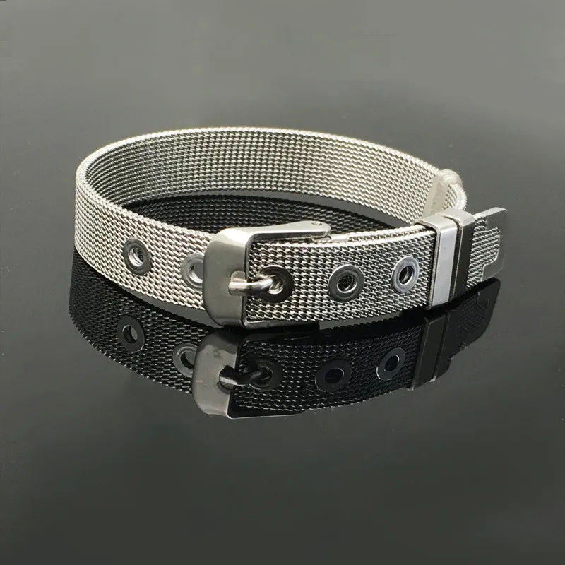 Браслет из нержавеющей стали для мужчин и женщин простой браслет в стиле панк