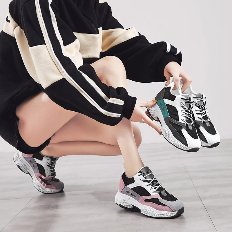 Женские кроссовки на массивной вулканизированной подошве увеличивающие рост Z1002