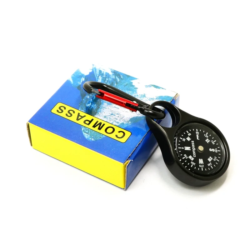 

Zinc Alloy Camping Climbing Hiking Compass Carabiner Clip Snap Hook Keychain Compass Outdoor Climbing Survival Tool
