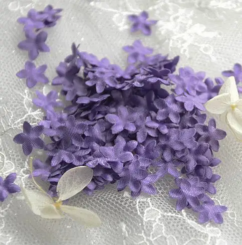 dark purple 1.2cm 100 шт/1 упаковка, атласная, 3D, прессованная, Zou, лепесток, цветок, кусок, атласная мини-лента, аксессуары для цветов RS1279 - Цвет: dark purple 1.2cm