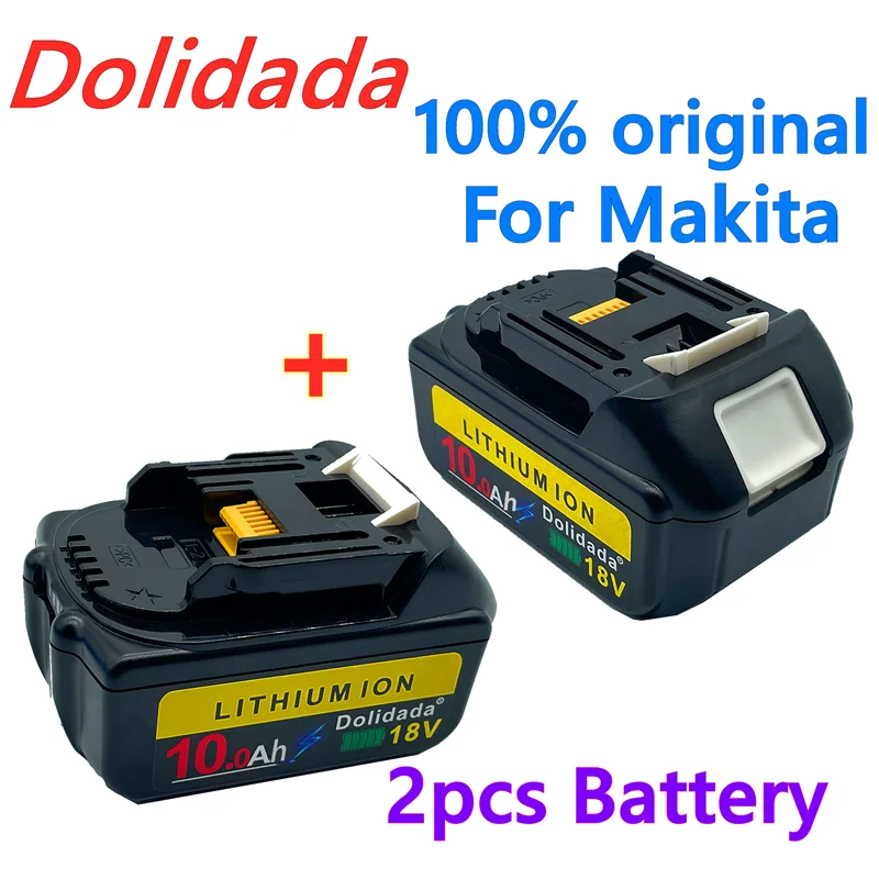

2021 new bl1860 rechargeable battery 18 V 10000mah Makita Li ion 18 V battery bl1840 bl1850 bl1830 bl1860b LXT 400 + charger