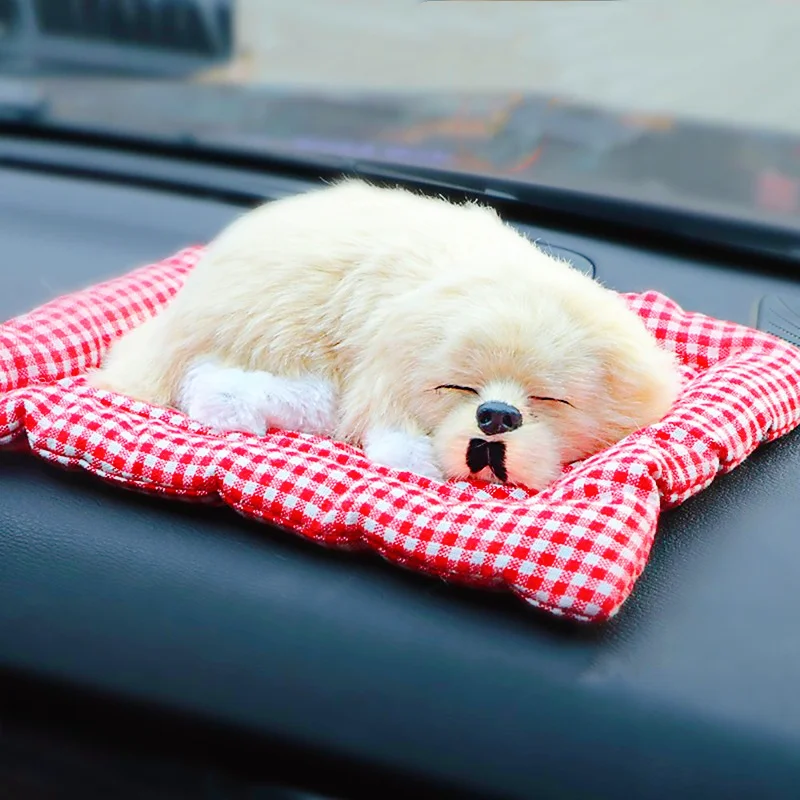 

Simulation Plush Dogs Car Ornament Sleeping Dog Toy Cute Car Accessories Interior Dashboard Decoration Ornaments Cute Puppy Gift