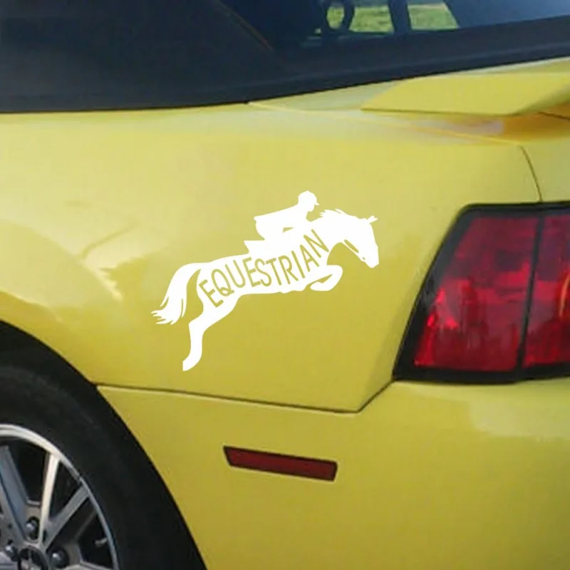 Белый личность наклейки для автомобиля из ПВХ скачки конного спорта действие