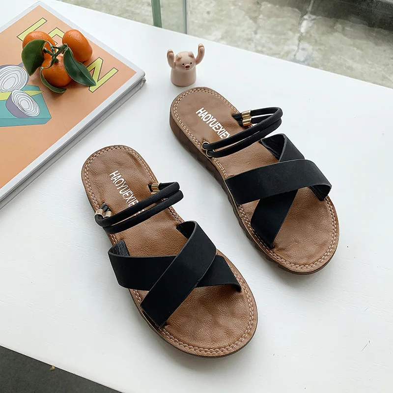 

Женские туфли, сандалии, нежные туфли на плоской подошве в стиле ретро, туфли на высоком каблуке для студенток, в римском стиле