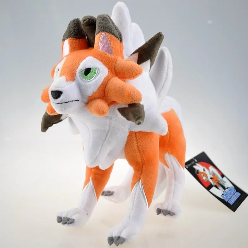 

Anime Peripheral Pokemon 25cm Standing Yellow Rock Wolf Evolution Version Plush Doll Children's Toys Christmas Gifts