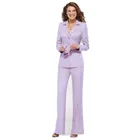 Женский костюм-двойка, блейзер и брюки лавандового цвета, на заказ