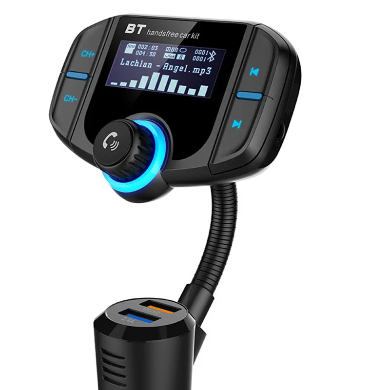 Bt70 Fm передатчик автомобильное радио Bluetooth Комплект двойной USB Qc3.0 Беспроводной Mp3