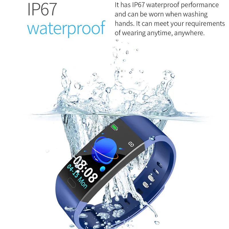 Smart Bracelet IP67 Waterproof Fitness Tracker Band Blood Pressure Heart Rate Monito Sleep monitoring Smart Wristband