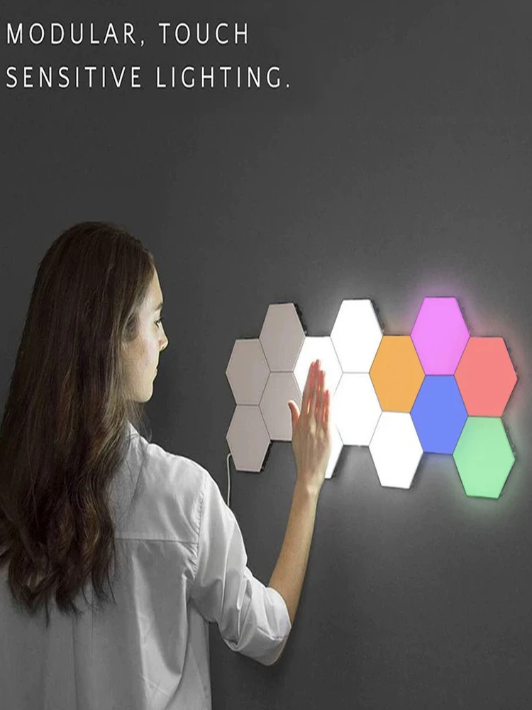 DIY настенный светильник сенсорный переключатель Квантовая лампа белый