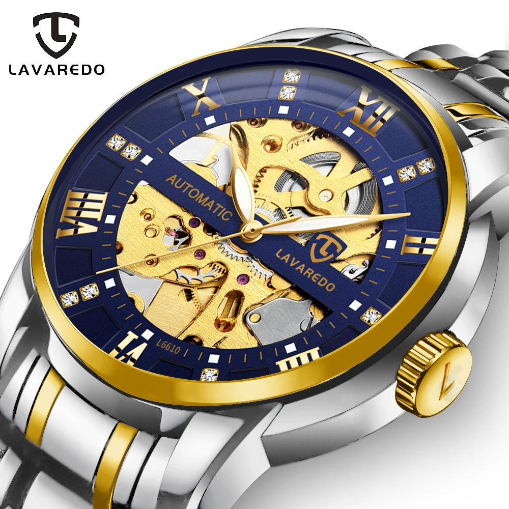 Классические Механические Мужские часы Lavaredo стимпанк из нержавеющей стали