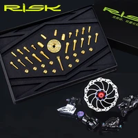 risk titanium alloy mtb bike common bolts screw kits for bicycle disc brakederailleurcagevalve capfixing bolts with washer