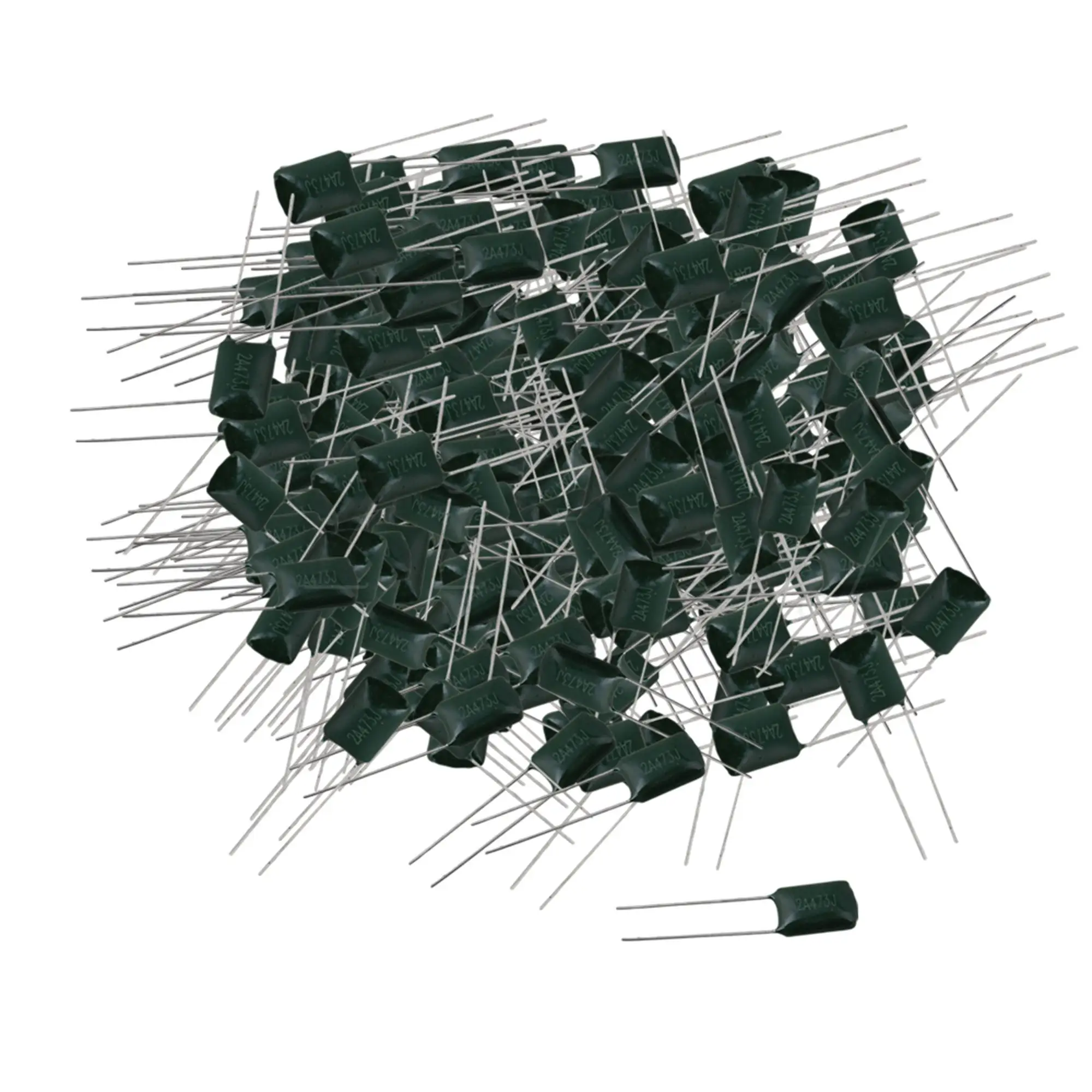 

Yibuy 50 PCS Green 2A473J Polyester Electric Guitar Film Capacitors 100V 0.047U