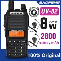 Baofeng Long Range Powerful Walkie Talkie UV82 5W-8W VHF UHF Dual Band Ham Radio Transceiver Hunting Portable UV82 Two Way Radio