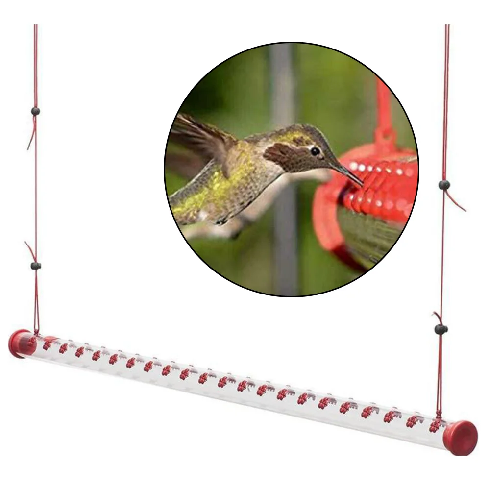 

Best Hummingbird Feeder with Hole Birds Feeding Transparent Pipe Outdoor Garden