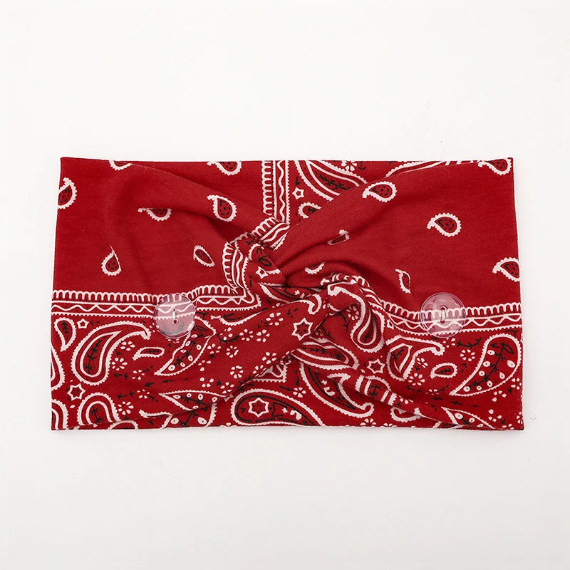 

Button Cashew Headbands Cross Knot Women Headband Sport Yoga Hairband Bohemian Elastic Headwrap Wide Headband Makeup Washing New