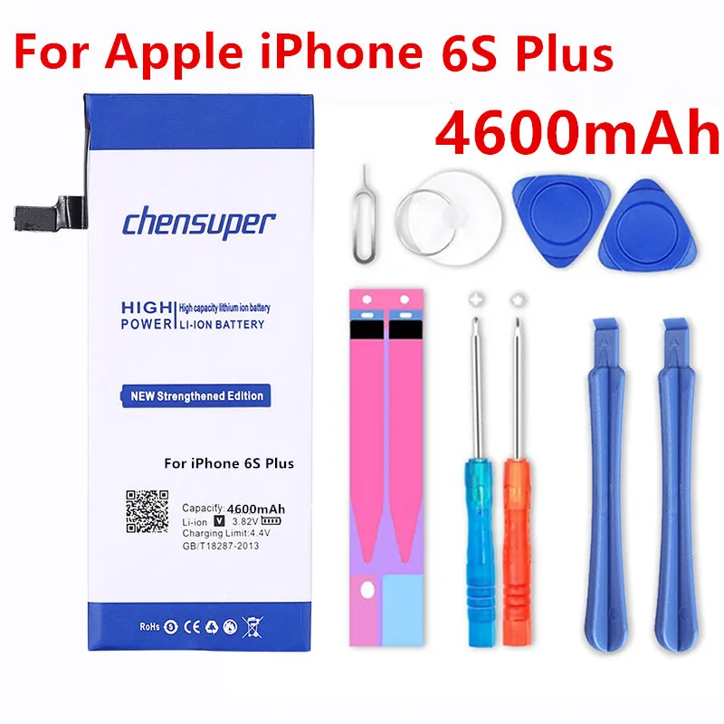 

chensuper Battery 4600mAh For Apple iPhone 6s Plus 6sPlus Built-in Phone High Real Capacity Li-polymer With Tools
