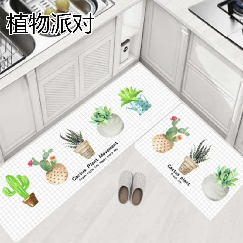 Quality Kitchen Carpets PVC Leather Floor Mats Tatami Waterproof Oil proof Kitchen Rugs Large Floor Carpets Doormats Bedroom - Цвет: 14