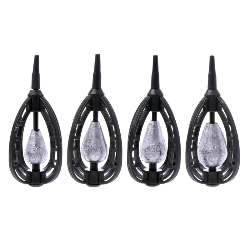 

Carp Fishing Swim Feeder In-line Method Lure Cage Basket Bait Trap Lead Sinker Fishing Tools Accessories