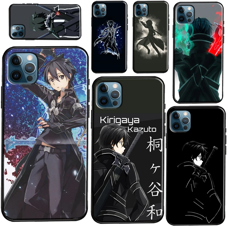 

SAO Sword Art Online Kirito Anime Soft Phone Case For iPhone 11 13 Pro Max 12 Mini 6S 7 8 Plus X XR XS Max SE 2020 Fundas