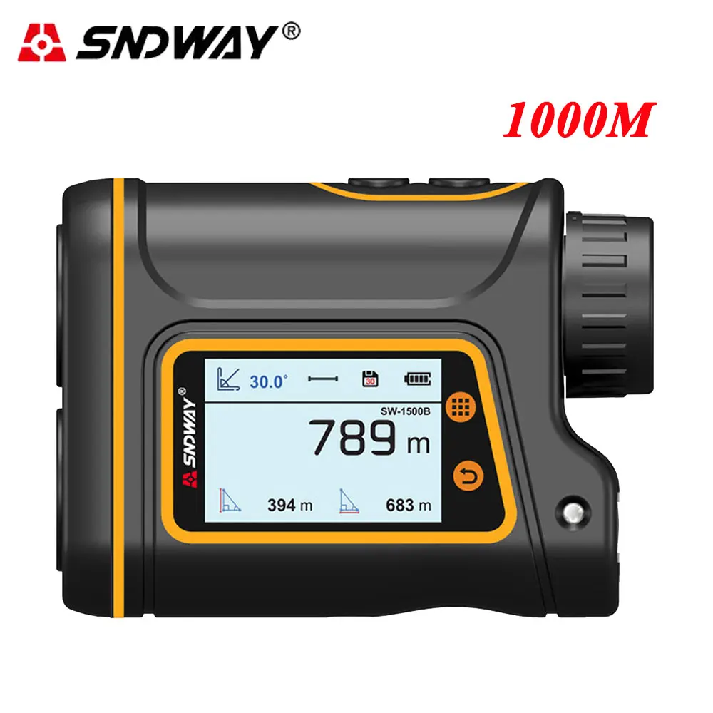 SNDWAY 600 м-1500 м лазерный дальномер 7X монокулярный телескоп для охоты Гольф лазерный измеритель расстояния лазерный измеритель скорости - Цвет: 1000B