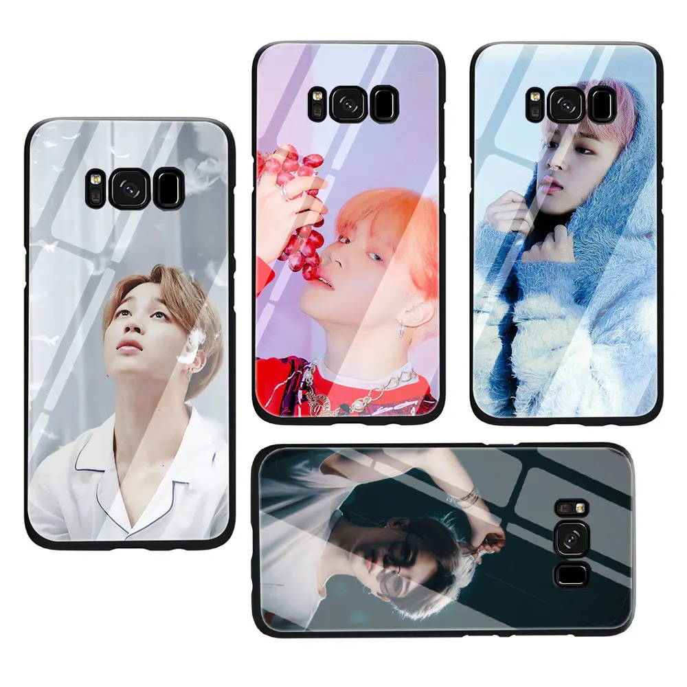 Jimin красивый чехол для телефона из закаленного стекла Galaxy S7 edge S8 9 10 Plus Note 8 A10 20 30 40 50
