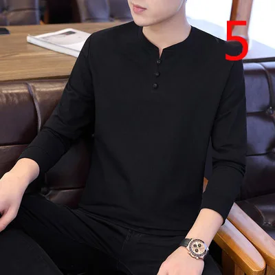 

2019 autumn trend trend slim cotton bottoming shirt Korean version of the new autumn shirt