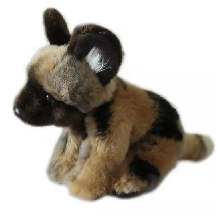 The African wild dog Импортные товары хвост один выход Италия пятно гиена кукла Африка спекл гиена моделирование животных ворс игрушки - Цвет: The African wild dog
