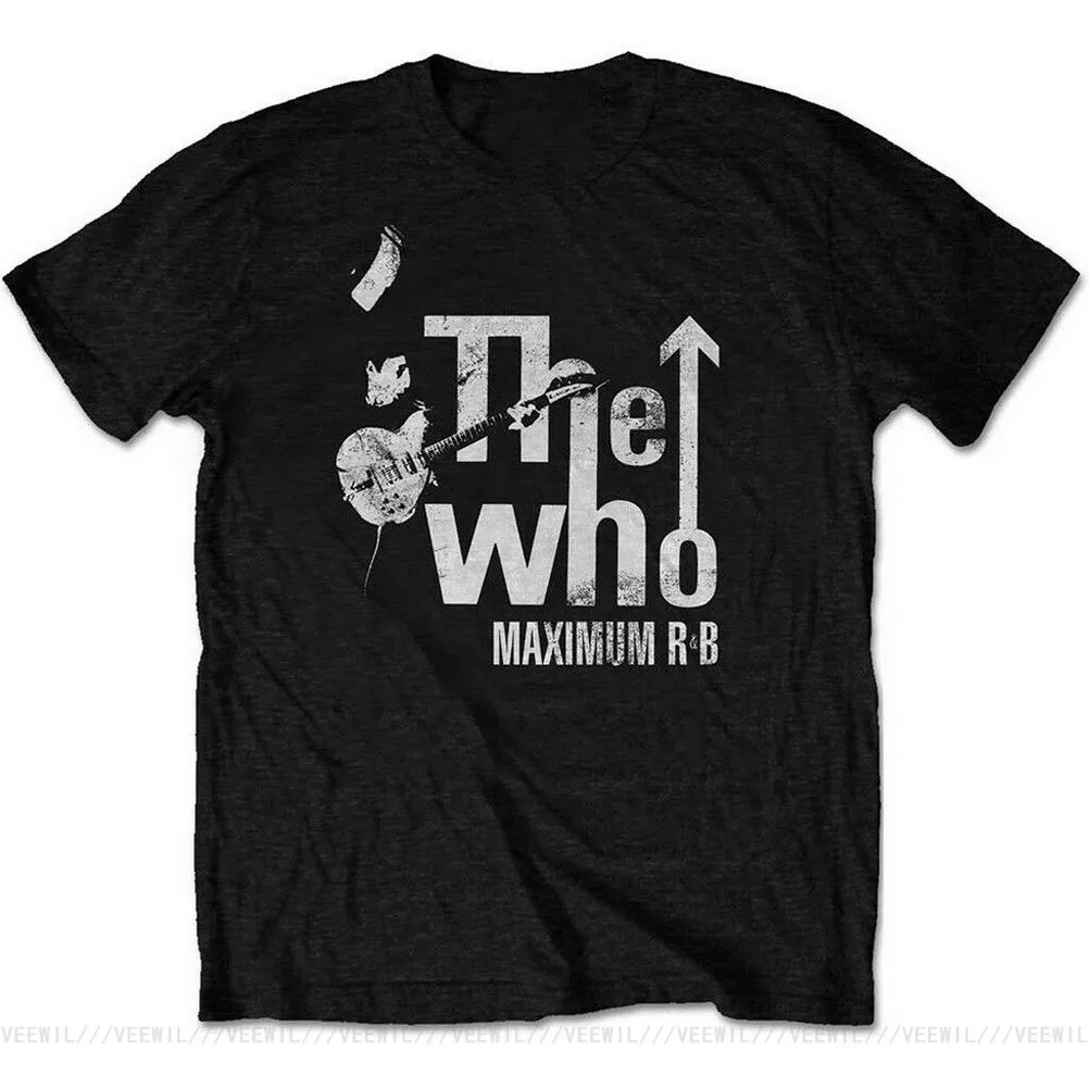The Who 'Maximum R B Distressed' T-Shirt NEW Cotton Funny Design Tops Tee Shirt 11 Colors For Mens | Мужская одежда