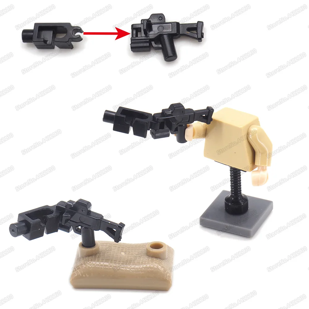 Военный поворотный пистолет оружие строительный блок армия WW2 фигурки солдат