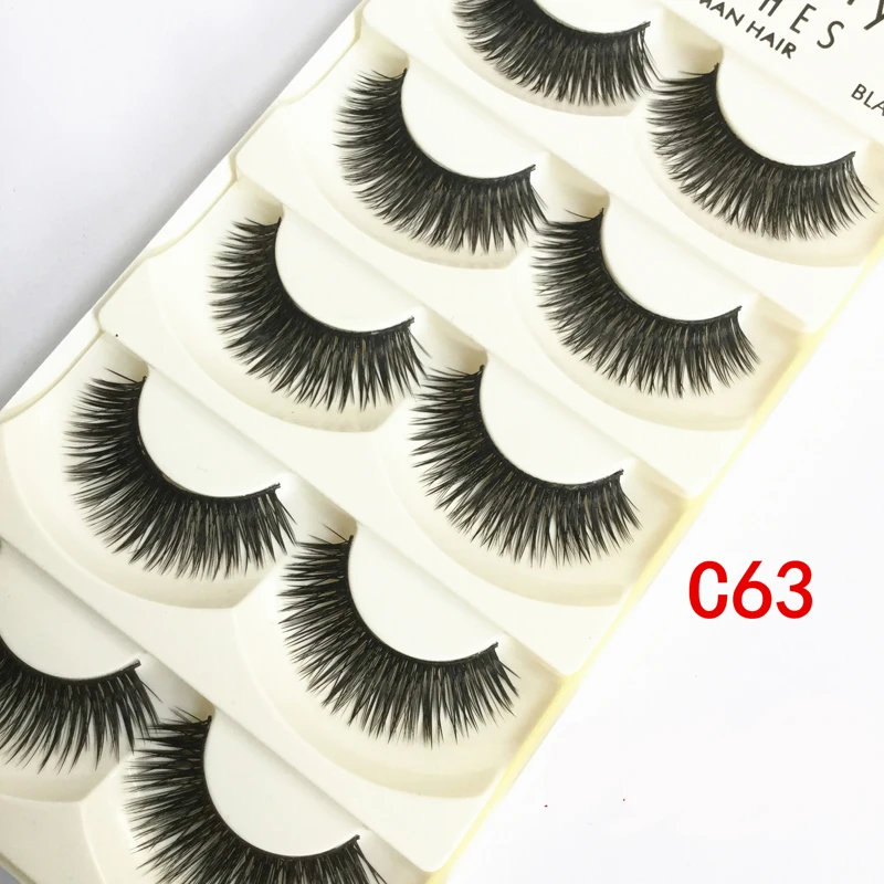 5 пар 3D накладные ресницы наращивание ресниц мягкие ручной работы Многослойные