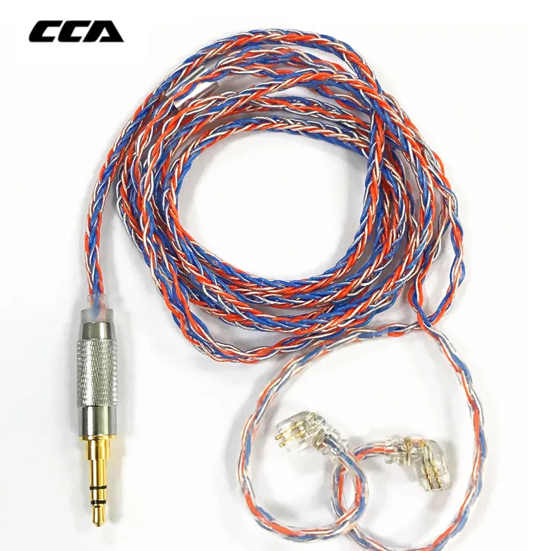 CCA C2 оранжевый синий затененный серебряный кабель 8 ядер обновленный