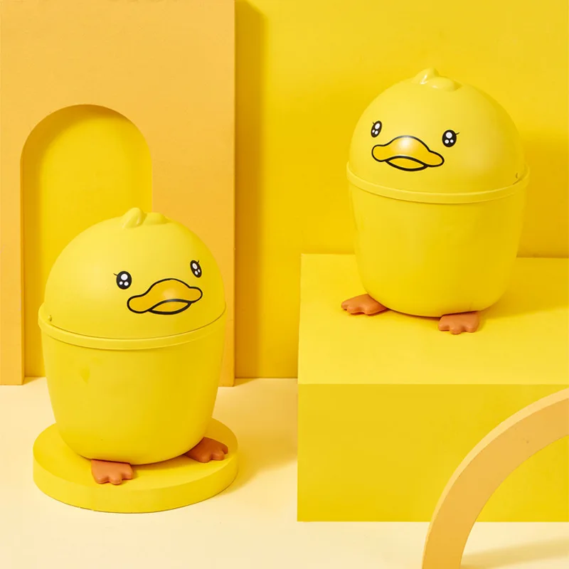 

Cute Mini Fliping Type Trash Can Desktops Mini Dustbin Household Cleaning Tools for Home Office AA