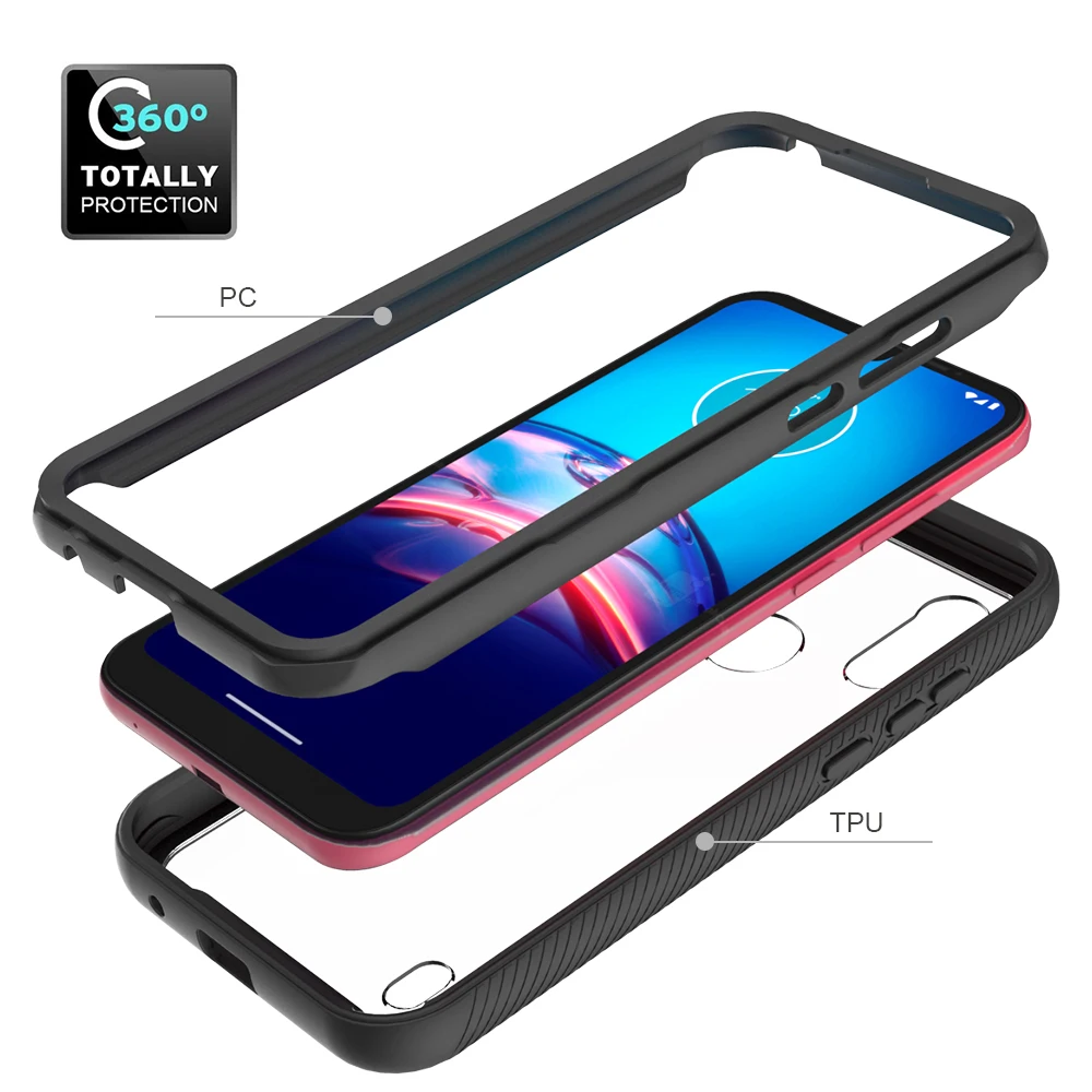 

Shockproof Case For Motorola Moto Edge Plus G9 G8 G7 Plus Play Power Lite One Plus G E6 E6S 5G PC + TPU Full Protection Case