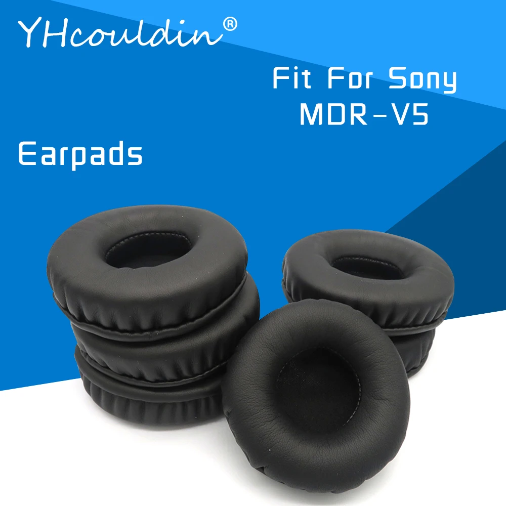 

YHcouldin Earpads For Sony MDR V5 MDR-V5 Headphone Accessaries Replacement Wrinkled Leather Soft Material