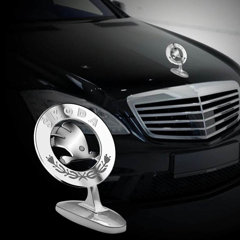 

1 шт. 3D металлический автомобильный значок передней отметки, автомобильные декоративные наклейки, автомобильный логотип для Skoda Rapid Superb 3 Fabia ...