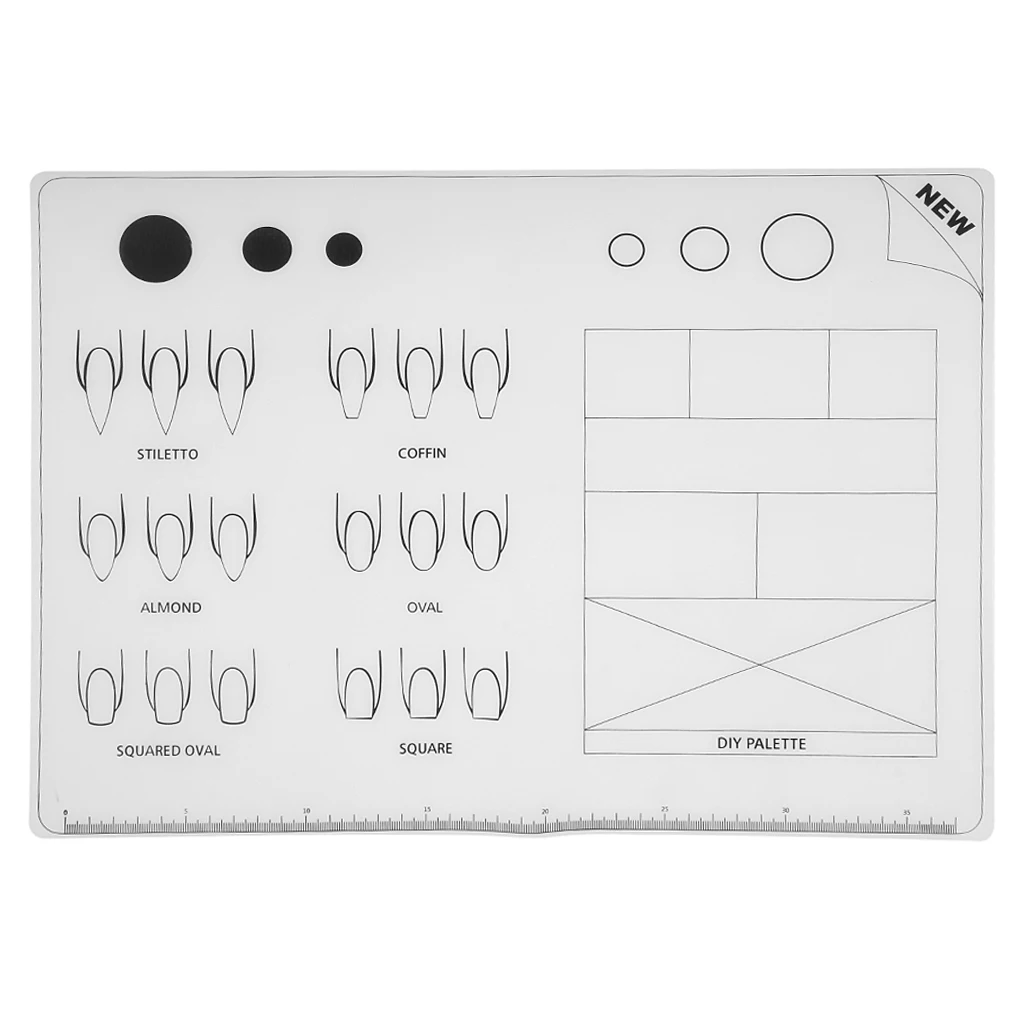 

Nail Art Soft Silicone WorkSpace Stamping Plate Transfer Mat Sheet Table