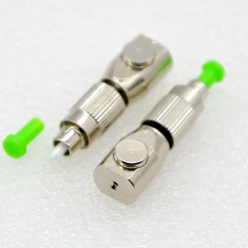 10pcs New Optical Fiber Connector FC Silver Round Bare Fiber Flange Temporary Adapter OTDR Test Coupler Free Shipping To Brazil