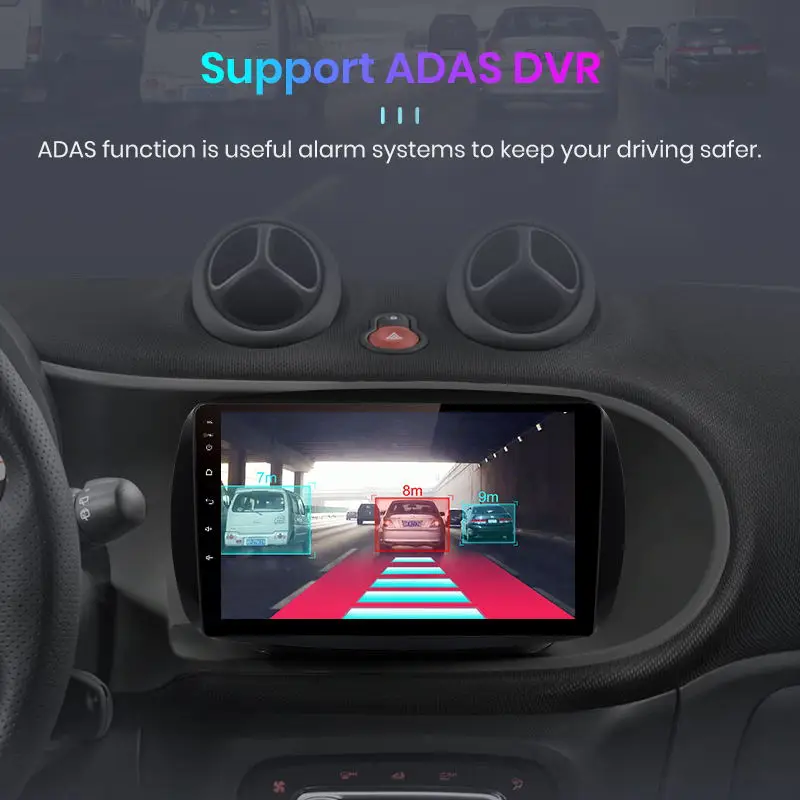 Awesafe 4+64 ГБ Android 10 для автомобиля Mercedes Benz Smart 2016 Мультимедийный видеоплеер Навигация GPS 2 din Бесплатно включено.