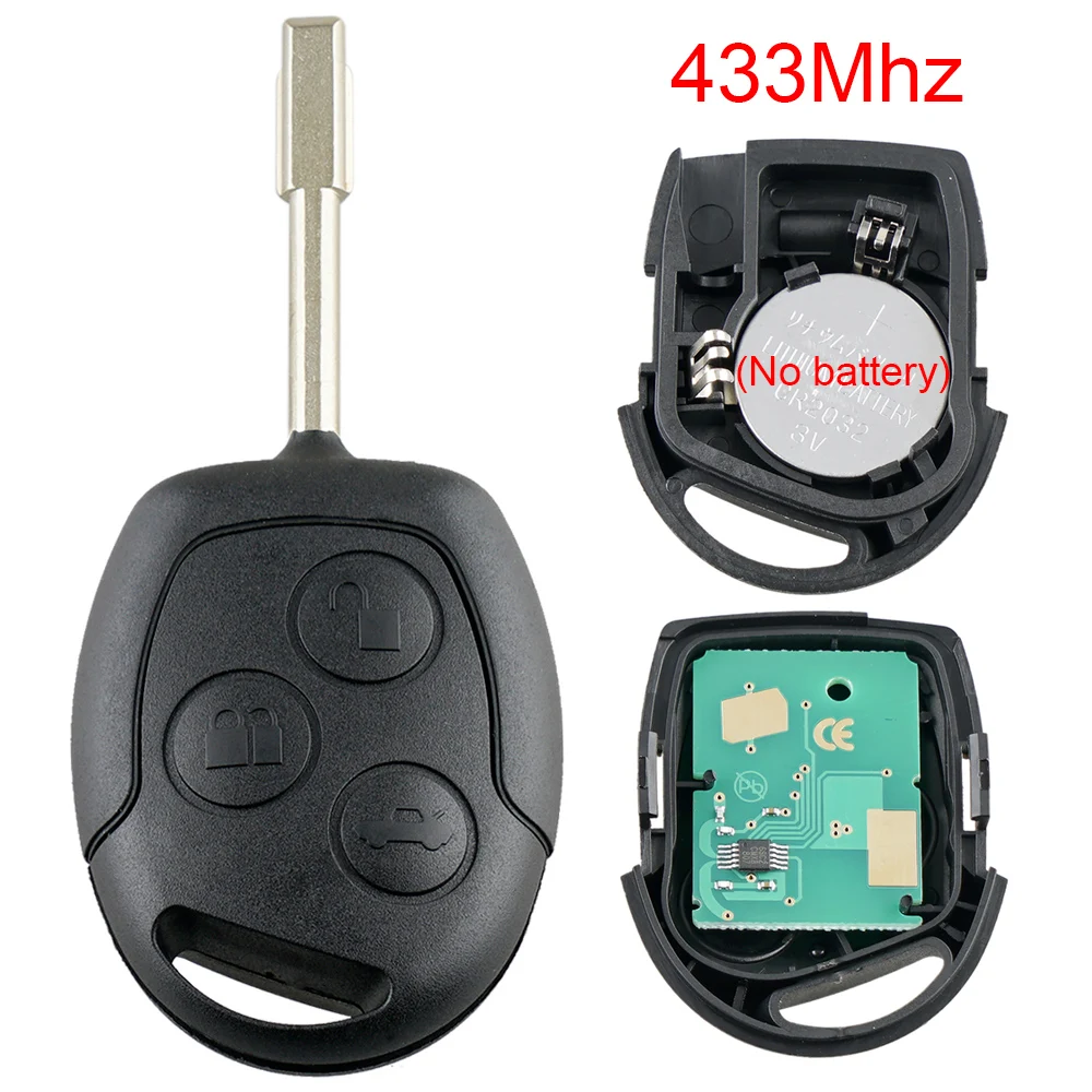 

Auto Remote Car Key Replacement 433Mhz 3 Buttons Car Remote Key with FO21 Blade Fit for Ford Fusion Focus Mondeo Fiesta Galaxy