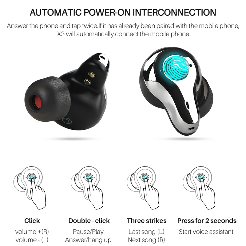 Спортивные наушники вкладыши TFZ X3 с двойным балансным арматурным Bluetooth 5 0