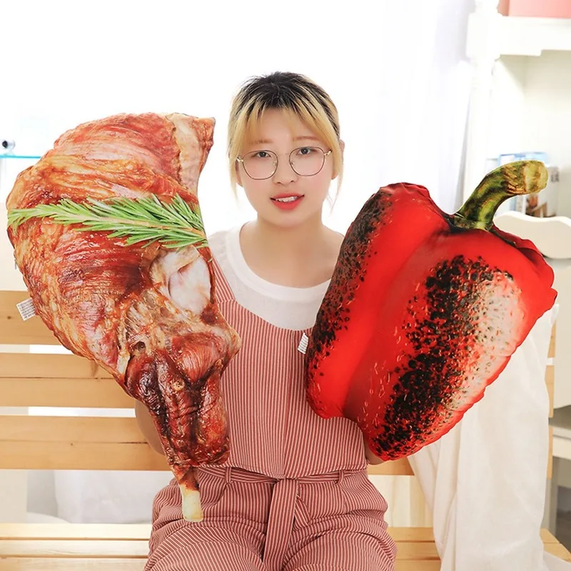 Имитация еды Мехико подушка для барбекю сиденья морская еда плюшевая игрушка